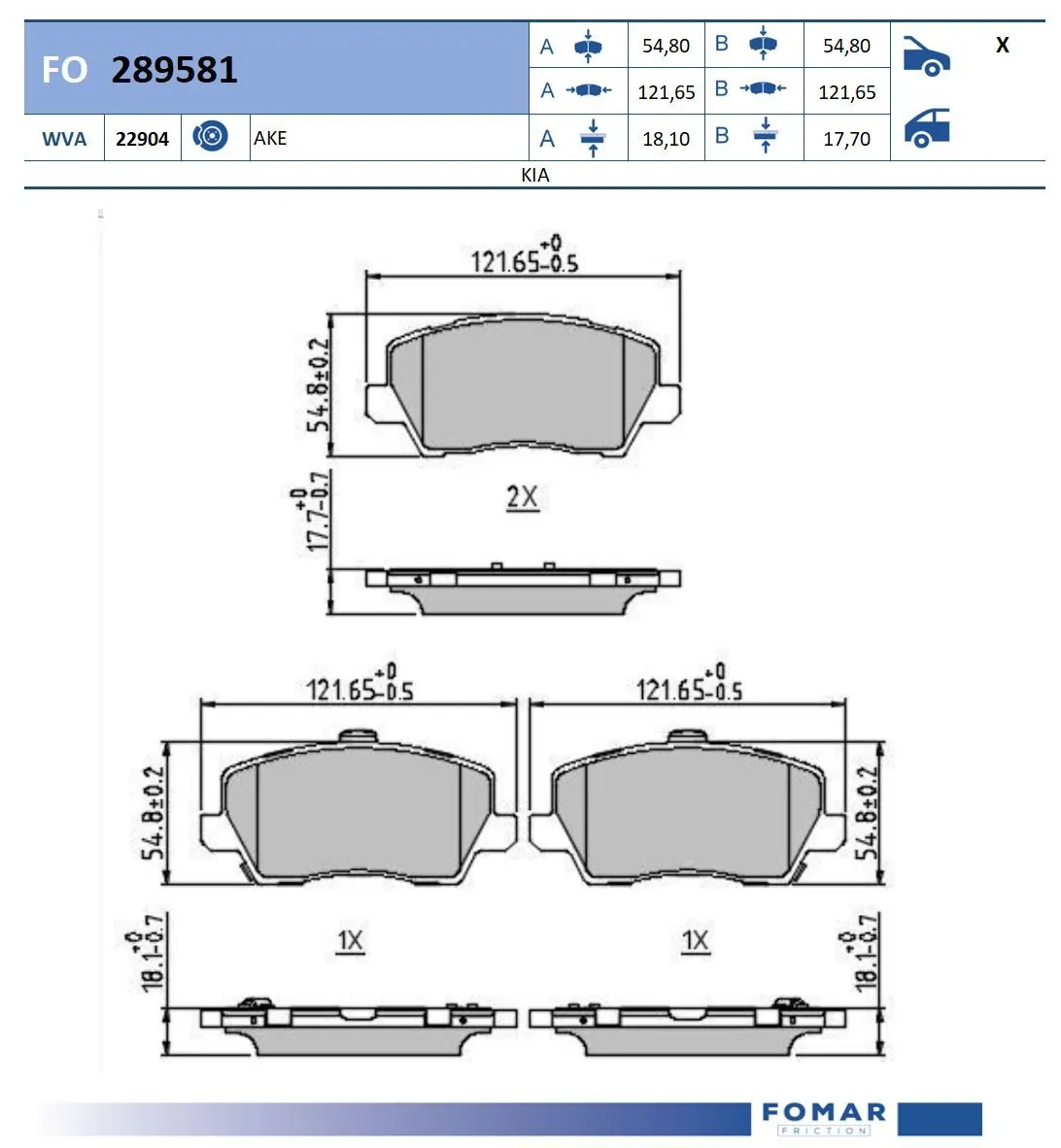 Brake Pad Set, disc brake